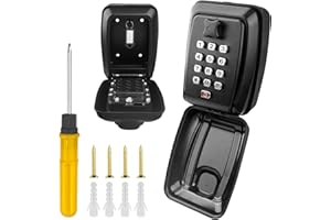 Legpador Cajetin Llaves con Codigo Impermeable, Caja de Seguridad para 12 codigos Exterior, Hogar, Garaje, Escuela, Oficina(Negro)