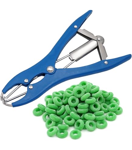 Anelli In Gomma Per Castrazione Animali - 100 Pezzi Per Pinza Di Serraggio