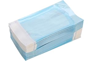 ZJCHAO 200pcs/Box Self-Sealing Oral Sterilization Bag, Disposable Sealed Sterilization Bag, Oral Supply Cleaning Pouch Storage Bag, Dental Tool Sterilization Pouches (83 x 160mm)