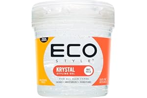 Eco Style Krystal Eco Styler Hair Gel, Hydrate and Style, Alcohol-Free, Clear 473 ml (Pack of 1)