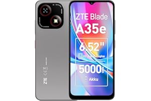 ZTE Blade A35e, Android-Handy，Smartphone ohne Vertrag: 2GB+64GB Speicher, Silvery Gray, 5000 mAh Batterie & 6.52" HD+Display