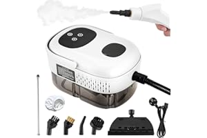 STRIXORN Dampfreiniger Handgerät mit Digitaldisplay, 2500W 3.0BAR Tragbarer Handdampfreiniger mit 1100ML Großem Wassertank, Hochdruck Dampfreiniger 9 Zubehör für Alles Küchenmöbel Boden Badezimmer Auto Fliesen