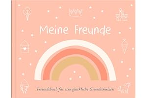 SONNTAGSKINDER Meine Freunde I Livre d'amitié pour la rentrée des Classes I Livre d'amitié pour l'école I Livre d'amis Scolaire pour Filles et garçons I Rose pêche