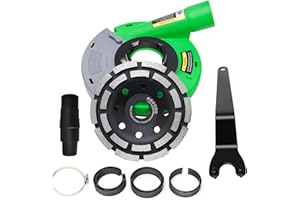 Diment Power Absaughaube für Winkelschleifer mit Bürstenkranz 115/125 mm + Diamantschleiftopf 125mm x 22,2 mm für Beton