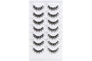 Oreola Faux cils naturels 10 paires de cils manga Bande Invisible Faux Cils Bande transparente pour faux cils Les cils de cosplay coréens 3D ressemblent à un groupe de cils