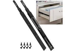SHUHANG Soft Close Drawer Runners Cabinet Drawer Slides Heavy Duty 45 kg Load Capacity Full Extension with Ball Bearing Slides 450mm, Side Mount 1 Pair