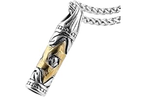 HZMAN Magen Star of David Pendant Necklace Women Men Chain Silver Stainless Steel Israel Necklace (Star of David Bullet Silver)