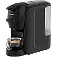 LePresso Lieto 3 in 1 Multi-Capsule Coffee Machine 【 0.6L Capacity】, 【 Compatible with Nespresso】, 【 Dolce Gusto & Powder Coffee】, 【 19 Bar Pump】, 【 High Power Coffee Maker, Efficient Brew 】- Black