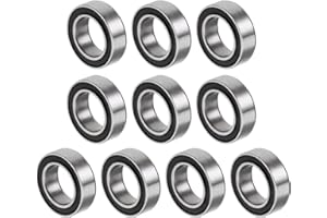 QUARKZMAN MR106-2RS 6x10x3mm Sfere Cuscinetti x 10pz Cromo Acciaio per Macchine e Utensili, Cuscinetto a Sfera a Gola Profonda, [Doppio Sigillato]