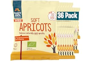 Crazy Jack Organic Soft Ready-to-Eat Apricots 36 x 40g Snack Packs | Naturally Sweet Dried Fruit | No Added Sugar | Vegan, High Fibre, Gluten-Free | Healthy Lunchbox & On-the-Go Snack