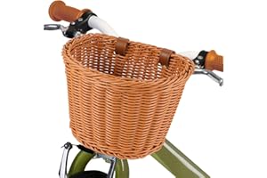 Kids Bike Basket, Scooter Baskets for Kids, Childrens Balance Bike Basket for Girls Boys, UNOLIGA Kids Bicycle Front Handlebar Basket Handwoven Cycle Basket