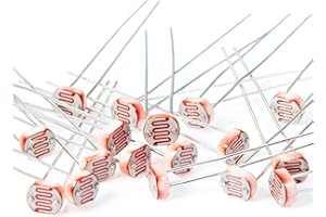 Chanzon 20pcs 5mm 0.5 Ω ohm Photoresistor LDR Resistor 5516 GL5516 Light-Dependent Photoconductor 20pcs Photo Light Sensitive