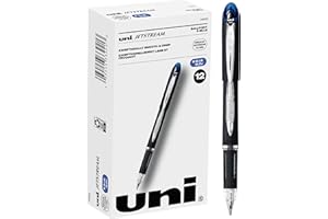 uni-ball Jetstream stylos à bille (0.7 mm) Grosse pointe 12-Count bleu