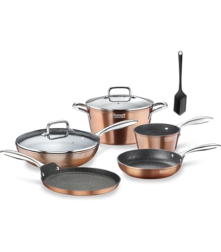 Pintinox, Set 3 Padelle Metallic Alluminio Forgiato, Interno Antiaderente, Adatto all'Induzione Diametro 20-24-28 cm