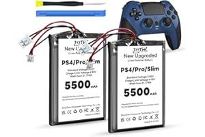 TQTHL 2 x 5500 mAh PS4 kontroler akumulator do Sony PS4 Slim / PS4 Pro PS4 LIP1522 KCR1410 Dualshock 4 PlayStation 4 Game Controller CUH-ZCT2, CUH-ZCT2E, CUH-ZCT1E, CUH-ZCT1U