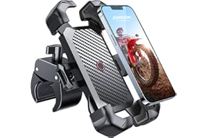 JOYROOM 2025 Soporte Movil Bicicleta, [1s Bloqueo][100mph Militar Antivibracion] Soporte Movil Moto,[5s Fácil Instalar] Universal Porta Manillar para iPhone 16, Samsung S24, 4.7"-7" Smartphone