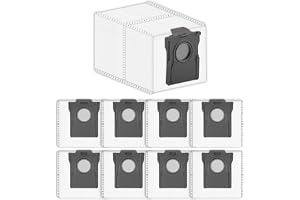 (9 stycken) Ersättning dammsugarpåsar för Dreame L10s Ultra Gen 2/X50 Ultra/X40 Ultra/L10s Pro Ultra/L40 Ultra/X30 Ultra/Mova