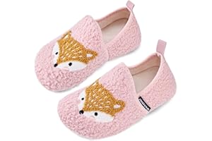 WATELVES Slippers Kids Boys Girls Slipper Winter Warm Furry Slipper Socks with Non-Slip Sole for Indoor