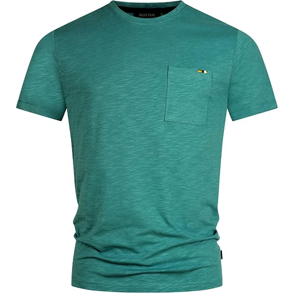 Indicode Herren T-Shirt INHelmuth – Rundhals, Mit Brusttasche, Regular Fit, Allrounder