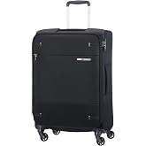 Samsonite Base Boost Spinner Checkable Suitcase, 26 in | Black, Expandable Softcase, 66H x 44W x 28D, 67.5L, with TSA Lock an