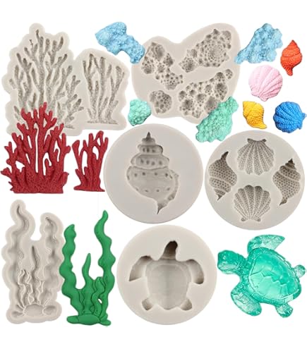 Stampini Silicone Forma Conchiglia - 2 Pezzi Per Cioccolato E Decorazioni Torte