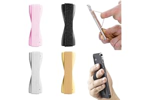 Jasminum 4 unidades de soporte para teléfono móvil, cómodo soporte para dedos, autoadhesivo, manejo con una sola mano, correa de mano, soporte para smartphone y tablet (color mezclado)