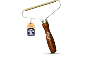 THE HOME TREASURE 1 Pcs Double-Sided Carpet Scraper Tool & Lint Remover with Ergonomic Elegant Handle | Pet Hair Remover, Carpet Brush & Fabric Depiller for Clothes & Rugs Brush | Perfect for Homes, Cars & Workspaces