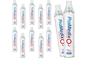 ProMedix PR-994 Inhalador de Oxígeno Portátil para Inhalación | Boquilla Universal | Oxígeno en Lata 12L 99,4% (1)