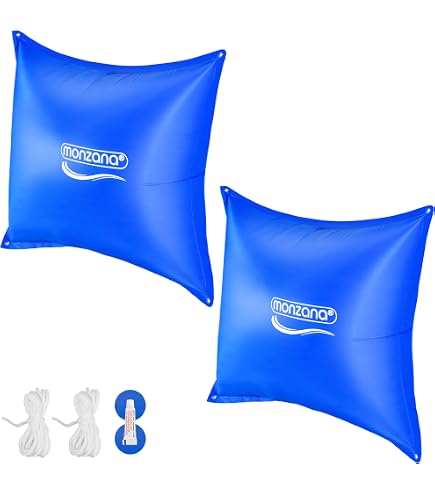 Coussin De Piscine Rond XXL 4m Veddelholzer Avec Corde 15m Et Kit Réparation