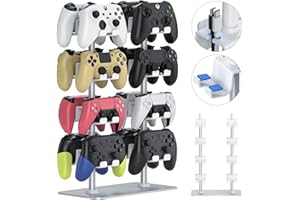 Doenci Controller Halter für 16 Gaming Controller - Maximale Kapazität Halterung und Kopfhörer Ständer Mit Aluminium Basis für PS5, PS4, Nintendo Switch, Xbox und Alle Headsets