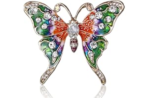 Inateannal Broche De Mariposa Rhinestone Mariposa Esmalte Alfileres De Cristal Insecto Solapa Clásico De La Boda Ramo De Novia Broche De Joyería Para Las Mujeres Niñas