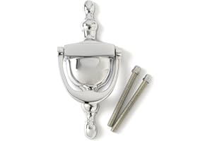 Merriway BH00791 160 mm Türklopfer, viktorianischer Urnenstil, Chrom / Weiß