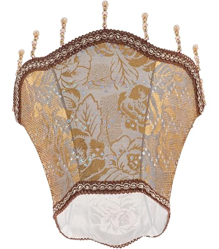 Abat-jour Vintage En Tissu à Fleurs Et Franges Perles - Ø 26 Cm, Pour Lampe De Salon Ou Chambre, Ambiance Cosy - 7