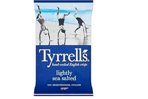 TYRRELLS, Chips Lightly Salted, Patatine Leggermente Salate, Ideali come Snack per Merende, Aperitivi, Antipasti o Feste, Senza Coloranti e Senza Glutine, Busta da 150 g