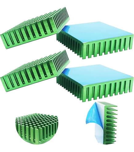 XYWHPGV Dissipateur thermique à encoche à ligne parallèle pour puce MOS GPU IC argent 40 x 40 x 20 mm 4pcs(67a0e a292c 22aaf 3cf9c 5544d 37677