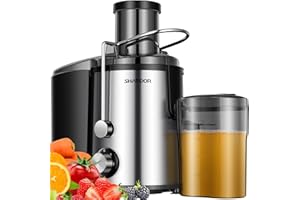 SHARDOR Juicer Machines, 3 Speed Control with 900W Juicers for Fruit and Vegetables,Higher Juice Yield Extractor Machine, Stainless Steel Centrifugal Juicers