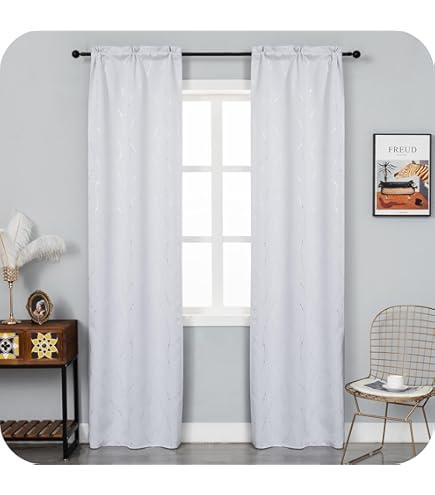 Tende Jacquard Semi Oscuranti Con Fantasia Rombi - Set 2 Pannelli | Tasca Per Asta | Nero