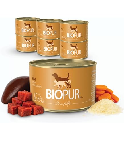 BIOPUR Bio Dit-Hundefutter bei Herz-Erkrankungen  6x400g   Natriumreduziertes Nassfutter in 100% Bio-Lebensmittelqualitt   Dit-Alleinfuttermittel fr Hunde : Amazon.de: Haustier