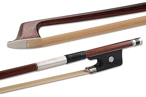 GEWA Pure Archet pour Alto 4/4 - Crin Naturel - Baguette Carrée - Hausse en Ébène