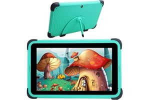 CWOWDEFU Kids Tablet 7 inch Android Tablet for kids ages 6-12 Children Tablet 32GB WiFi Tablet Learning Tablets Best Gifts for Kids (Green)