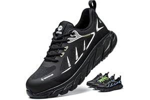 ISOOUS Scarpe Antinfortunistiche Uomo Leggere Scarpe da Lavoro Donna Comodo con Punta in Acciaio Antiscivolo Scarpe Sicurezza