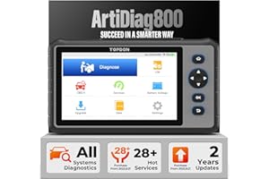 TOPDON Narzędzie diagnostyczne samochodu ArtiDiag800, narzędzie do skanowania wszystkich systemów z 28 usługami resetowania, ABS/SRS/EPB/TPMS, AutoVin, bezpłatna aktualizacja 2 lat