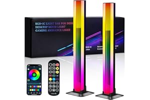 Aofesel Barre LED RGBIC TV, Gaming LED Smart Lampes avec 16 Millions Couleurs, Sync avec Musique TV, Control par APP Télécommande Décor Chambre Gaming Lumière d'Ambiance