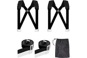 MAXBROTHERS Cinghie per sollevamento mobili, spostate, sollevate, trasportate e sicure facilmente mobili, elettrodomestici (5, Nero)