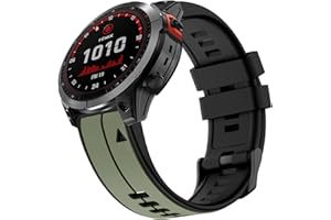 SUPORE Pasek do Garmin Fenix 7, 22mm Silikonowy Wymienny Wodoodporny Sportowy Pasek do Fenix 6/Fenix 5/Fenix 6 Pro/Fenix 5 Plus/Fenix 7 Solar/Forerunner 945/935/Instinct/Approach S62/Quatix 7/6/5