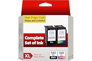 Sunnieink 545 546 Ink Cartridges XL, PG-545 CL-546 XL Replacement for Canon 545 546, Printer Ink 545 546 for Pixma TS3300 TR4500 TS3450 MG2550s TS3150 MX495 MX490 TR4550 TR4551 TS3100 (Black, Colour)