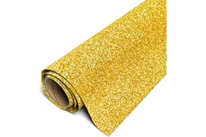 Siser Glitter HTV 12"x3ft Roll (Gold) Iron on Heat Transfer Vinyl