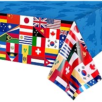 Tovaglia Con Bandiera Internazionale Bandiera Del Mondo Tovaglia Per Feste Decorazioni Tovaglia In Plastica USA E Getta E Riciclabile Forniture Per Decorazioni Per Feste Di Compleanno Per Esterni Ed - 8