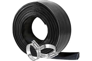 Eastrans 1-1/2'' x 50 FT Pool Backwash Hose with 2 Hose Clamps,Extra Heavy Duty Discharge Hose,Drain Hose and Filter Pump Hose for Swimming Pool,Wall Thickness 1.2mm,Super wear-resistant,weather blast