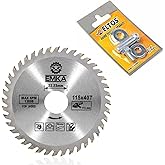 Badem10 2'li Set Emka Daire Testere Bı&ccedil;ağı Ahşap Kesme Testeresi 115 mm 40 Diş + Matkap Aparatı